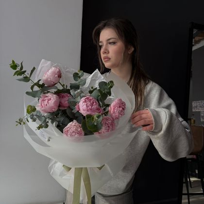 Букет из пионов, 7шт