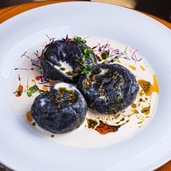 Равиоли с лососем и цукини