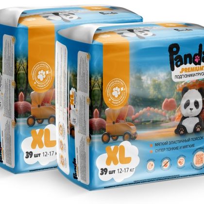 Подгузники-трусики Panda Premium XL (39 шт/6 упак)