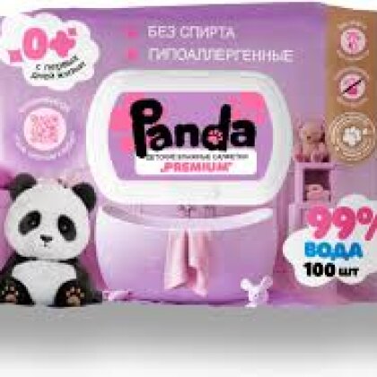 Влажные детские салфетки TM Panda Premium 100 шт