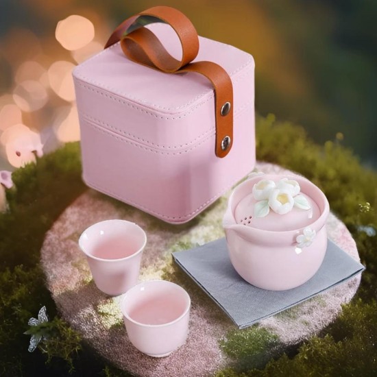 Чайный набор мини розовый "Гейша"