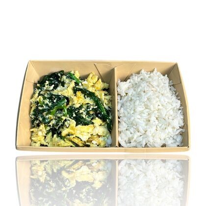 Жареный джусай с яйцом