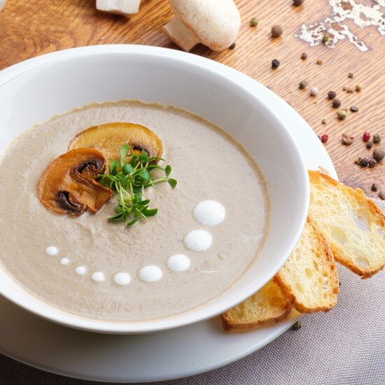 Крем-суп из грибов со сливками