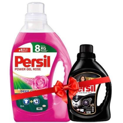 Гель для стирки одежды Persil с ароматом розы - 3,9 кг + гель для стирки темных и черных вещей - 800 гр #0102#