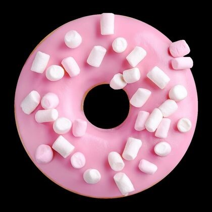 Донат глазированный с посыпкой  "Маршмеллоу"  0,058 (12ШБ) (РОССИЯ)