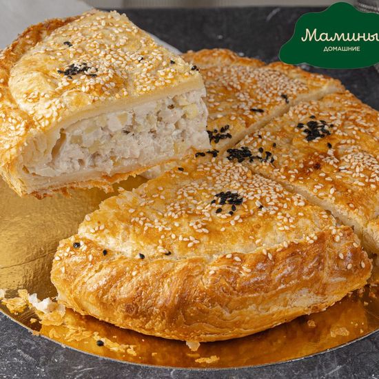 Пирог с курицей и картофелем