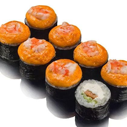 Запеченный острый с креветкой