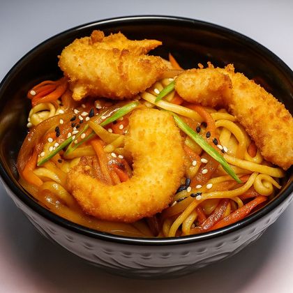 WOK c креветками