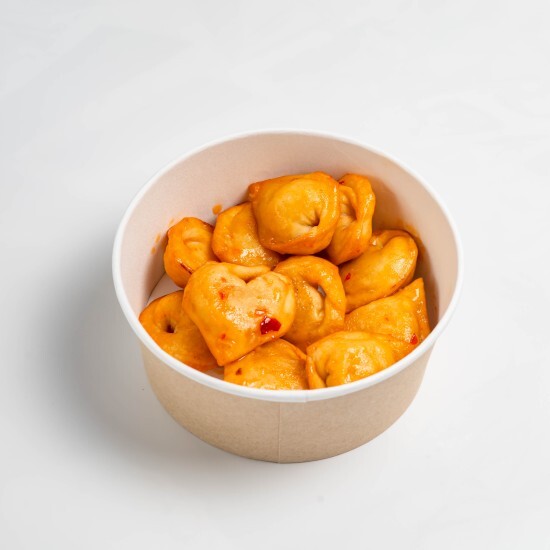 Кунманду жареные с курицей и кимчи