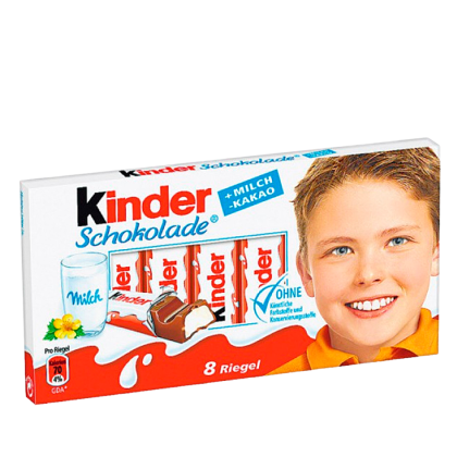 Шоколад kinder 8шт 100гр