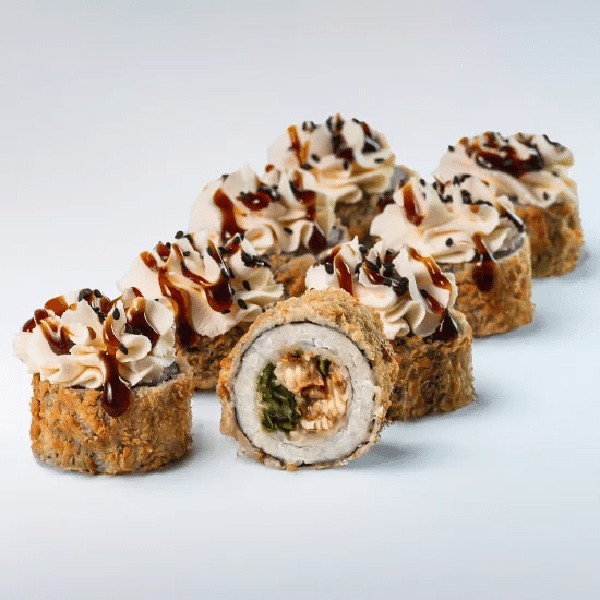 Жаренный с угрем и сыром