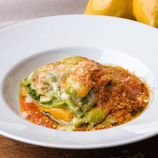 Лазанья с овощами и сыром фета