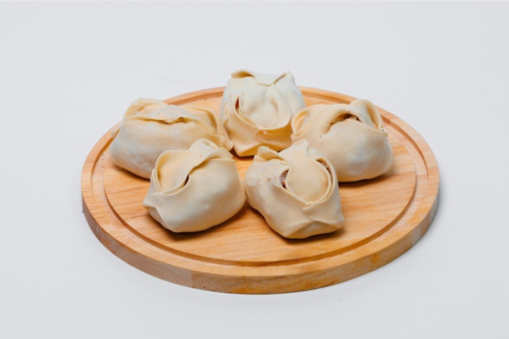 Манты с фаршем и картошкой