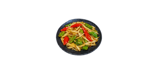 Побеги бамбука со свежим перцем